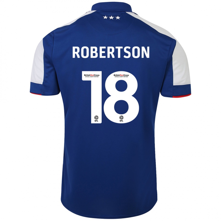 Kinder Kyra Robertson #18 Blau Heimtrikot Trikot 2023/24 T-Shirt Schweiz