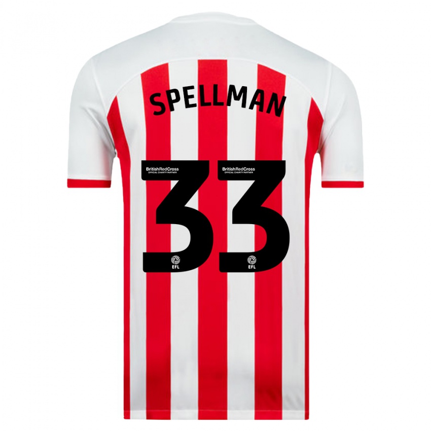 Kinder Michael Spellman #33 Weiß Heimtrikot Trikot 2023/24 T-Shirt Schweiz