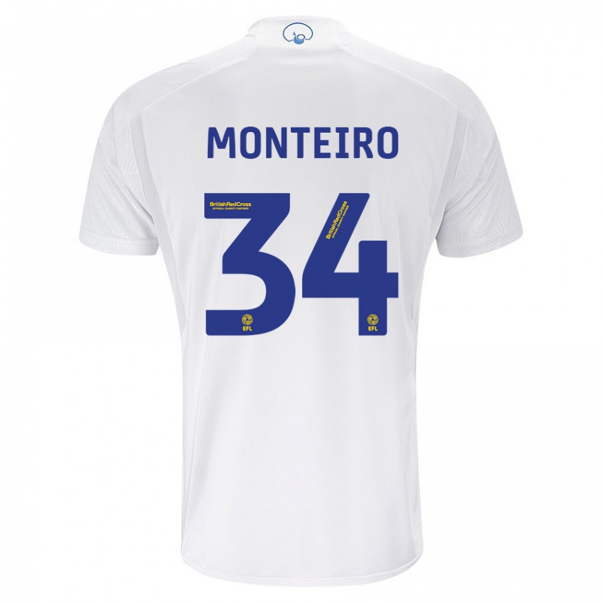 Kinder Diogo Monteiro #34 Weiß Heimtrikot Trikot 2023/24 T-Shirt Schweiz