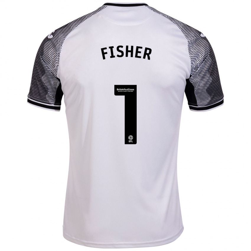 Kinder Andy Fisher #1 Weiß Heimtrikot Trikot 2023/24 T-Shirt Schweiz