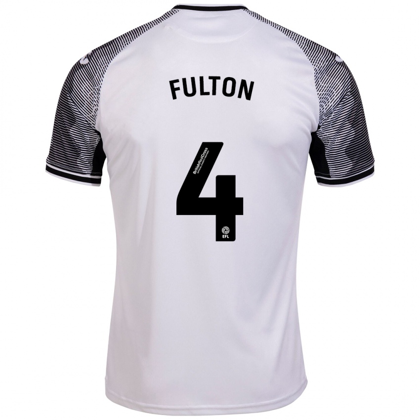 Kinder Jay Fulton #4 Weiß Heimtrikot Trikot 2023/24 T-Shirt Schweiz