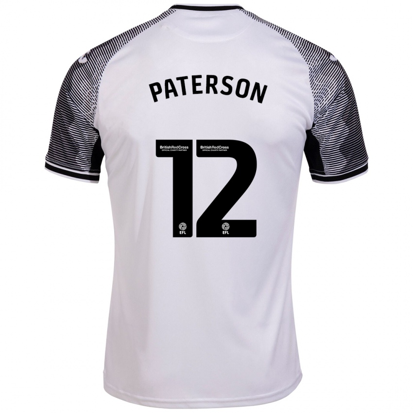 Kinder Jamie Paterson #12 Weiß Heimtrikot Trikot 2023/24 T-Shirt Schweiz