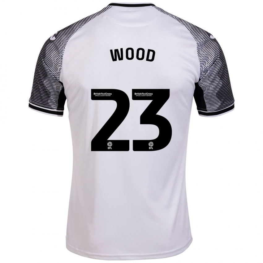 Kinder Nathan Wood #23 Weiß Heimtrikot Trikot 2023/24 T-Shirt Schweiz