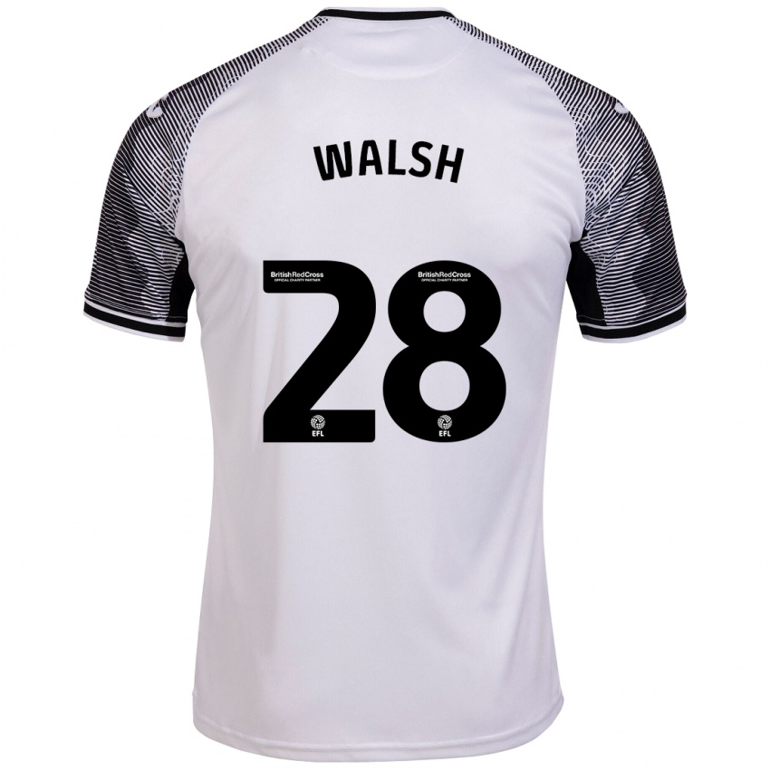 Kinder Liam Walsh #28 Weiß Heimtrikot Trikot 2023/24 T-Shirt Schweiz