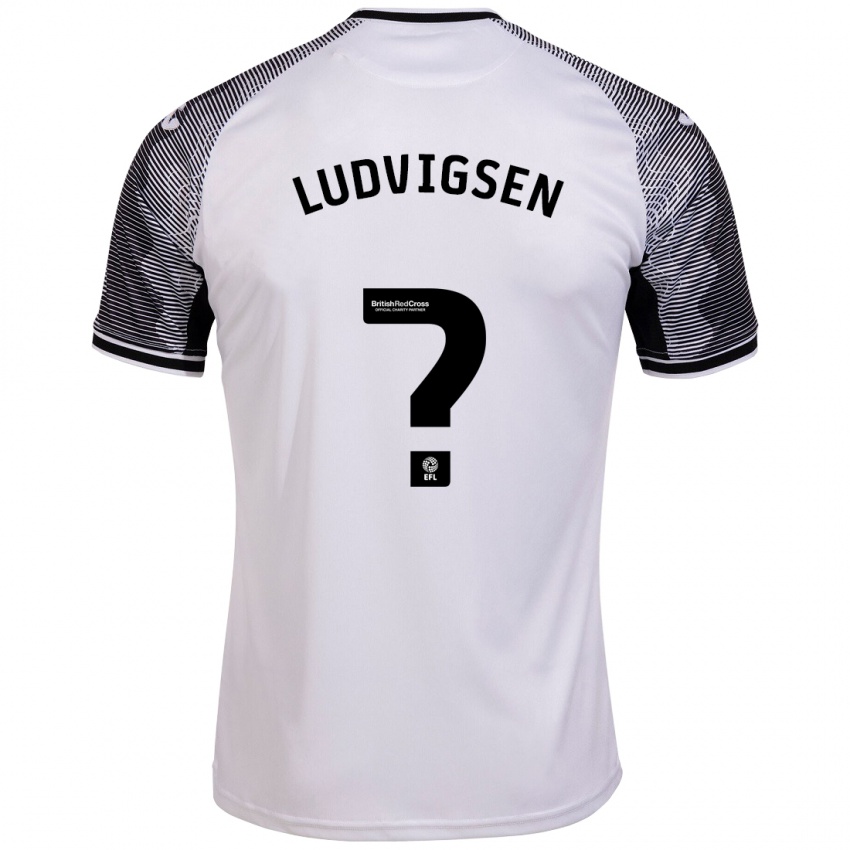 Kinder Kai Ludvigsen #0 Weiß Heimtrikot Trikot 2023/24 T-Shirt Schweiz