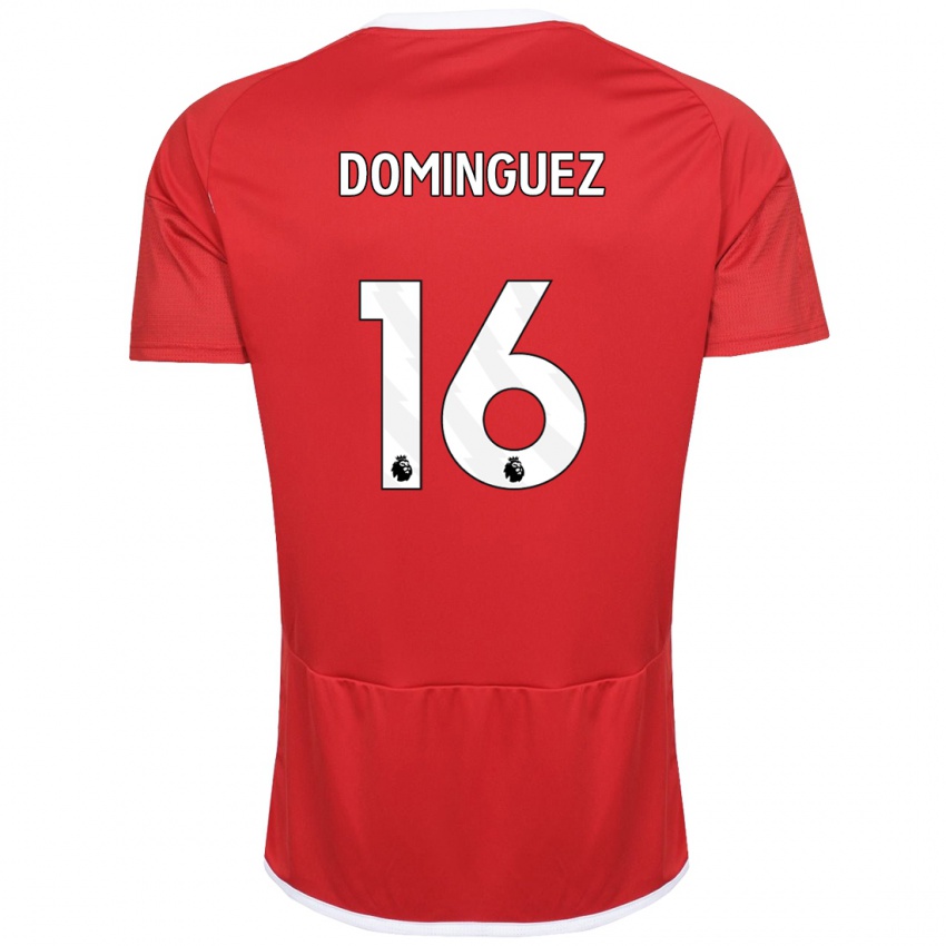 Kinder Nicolás Domínguez #16 Rot Heimtrikot Trikot 2023/24 T-Shirt Schweiz