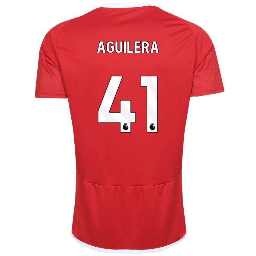 Kinder Brandon Aguilera #41 Rot Heimtrikot Trikot 2023/24 T-Shirt Schweiz