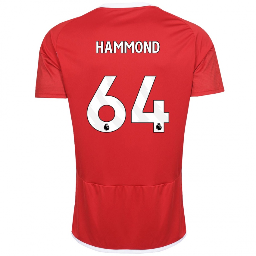 Kinder Ben Hammond #64 Rot Heimtrikot Trikot 2023/24 T-Shirt Schweiz