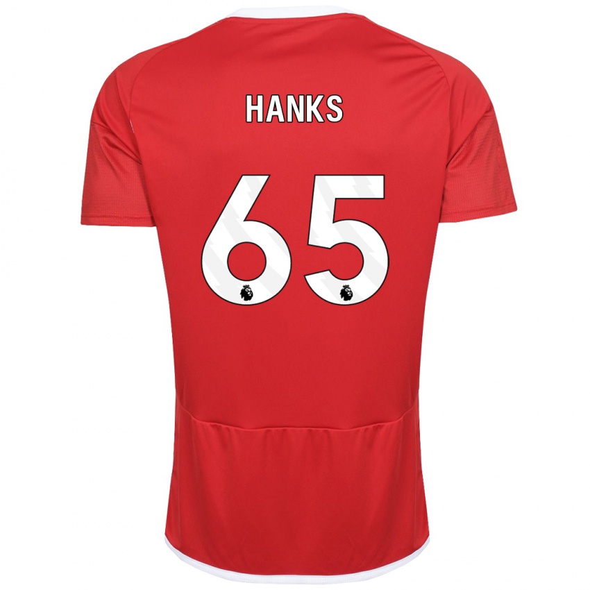 Kinder Justin Hanks #65 Rot Heimtrikot Trikot 2023/24 T-Shirt Schweiz