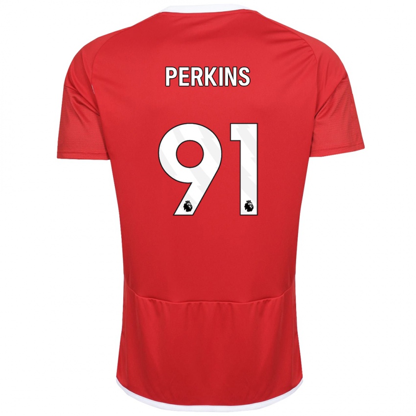 Kinder Jack Perkins #91 Rot Heimtrikot Trikot 2023/24 T-Shirt Schweiz