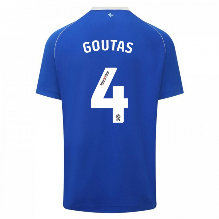 Kinder Dimitrios Goutas #4 Blau Heimtrikot Trikot 2023/24 T-Shirt Schweiz