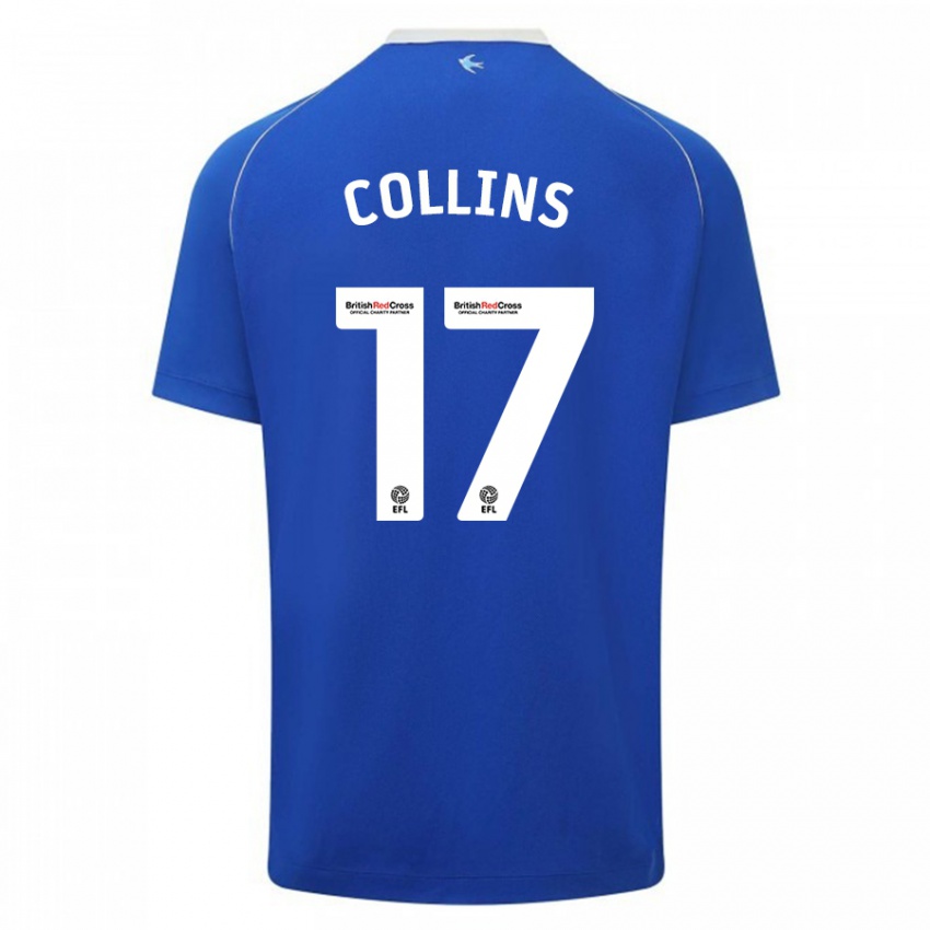 Kinder Jamilu Collins #17 Blau Heimtrikot Trikot 2023/24 T-Shirt Schweiz