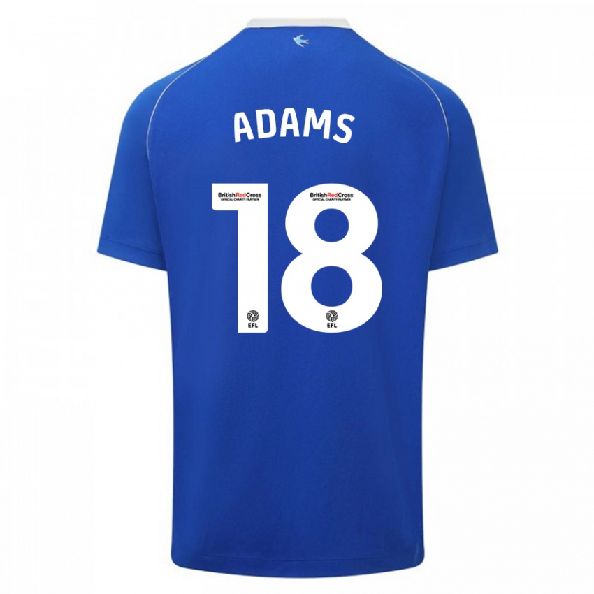 Kinder Ebou Adams #18 Blau Heimtrikot Trikot 2023/24 T-Shirt Schweiz