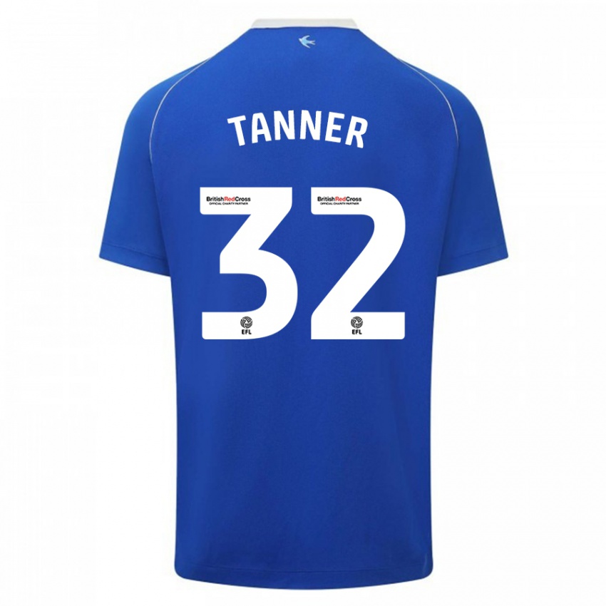 Kinder Ollie Tanner #32 Blau Heimtrikot Trikot 2023/24 T-Shirt Schweiz
