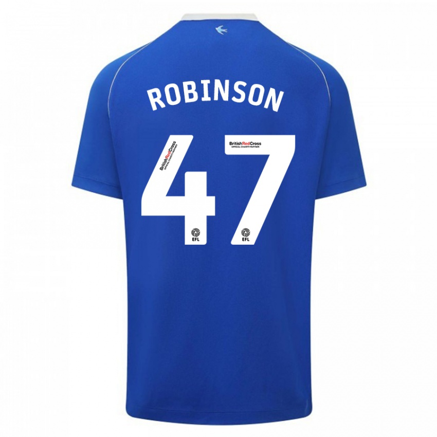 Kinder Callum Robinson #47 Blau Heimtrikot Trikot 2023/24 T-Shirt Schweiz