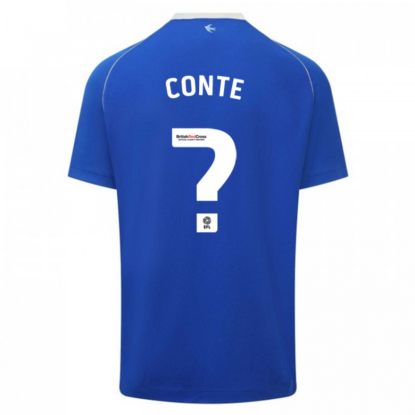 Kinder Raheem Conte #0 Blau Heimtrikot Trikot 2023/24 T-Shirt Schweiz