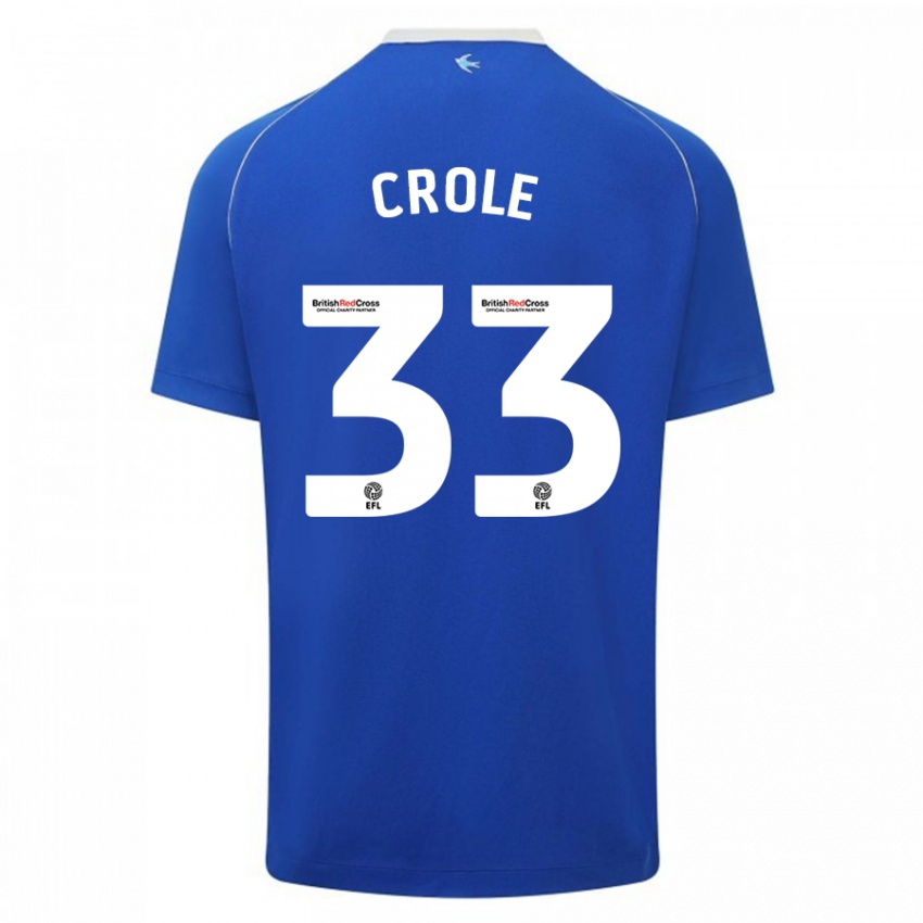 Kinder James Crole #33 Blau Heimtrikot Trikot 2023/24 T-Shirt Schweiz