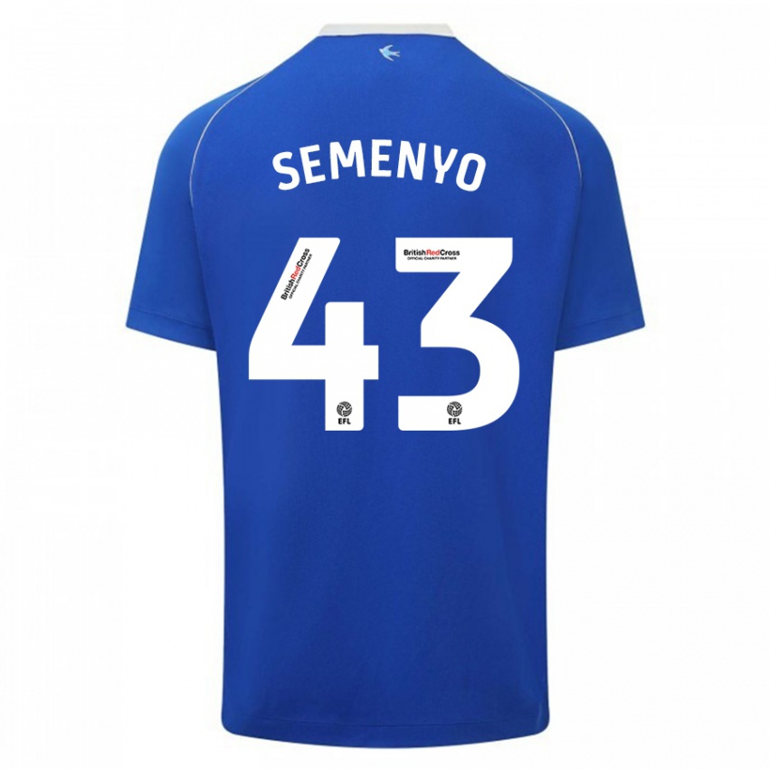 Kinder Jai Semenyo #43 Blau Heimtrikot Trikot 2023/24 T-Shirt Schweiz