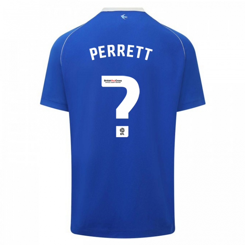 Kinder Troy Perrett #0 Blau Heimtrikot Trikot 2023/24 T-Shirt Schweiz