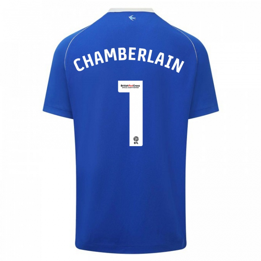 Kinder Ceryn Chamberlain #1 Blau Heimtrikot Trikot 2023/24 T-Shirt Schweiz