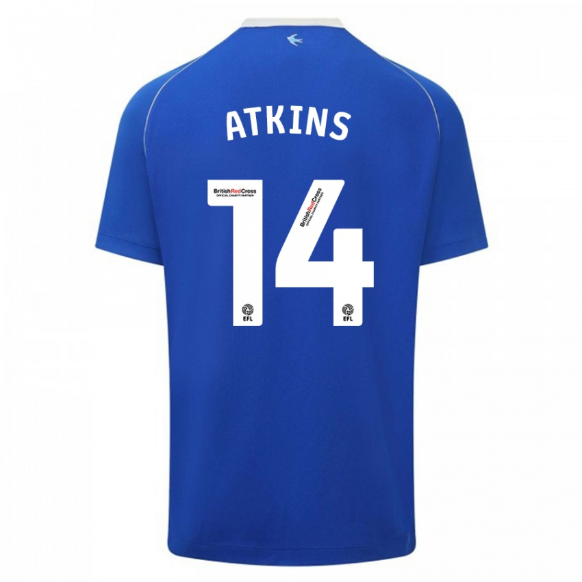 Kinder Zoe Atkins #14 Blau Heimtrikot Trikot 2023/24 T-Shirt Schweiz