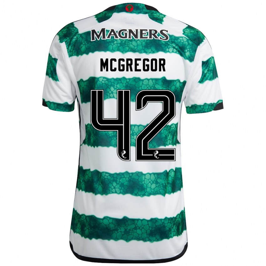 Kinder Callum Mcgregor #42 Grün Heimtrikot Trikot 2023/24 T-Shirt Schweiz