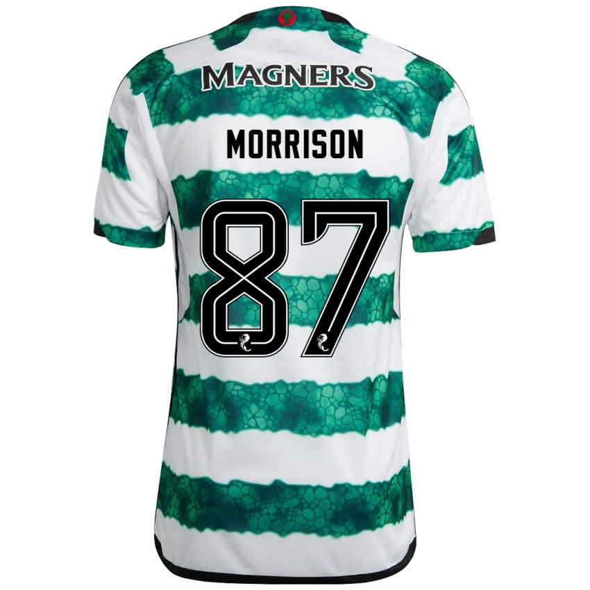 Kinder Joe Morrison #87 Grün Heimtrikot Trikot 2023/24 T-Shirt Schweiz