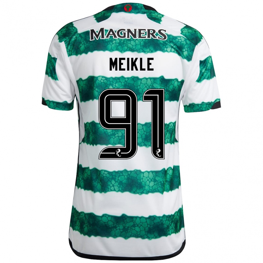 Kinder Jamie Meikle #91 Grün Heimtrikot Trikot 2023/24 T-Shirt Schweiz