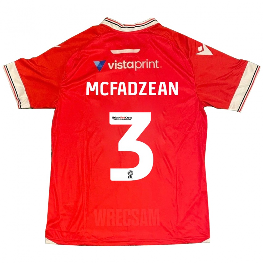 Kinder Callum Mcfadzean #3 Rot Heimtrikot Trikot 2023/24 T-Shirt Schweiz