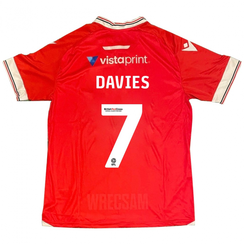 Kinder Jordan Davies #7 Rot Heimtrikot Trikot 2023/24 T-Shirt Schweiz