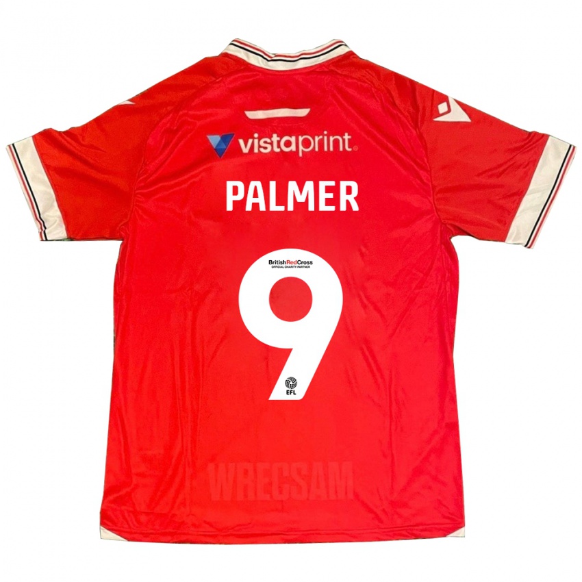 Kinder Ollie Palmer #9 Rot Heimtrikot Trikot 2023/24 T-Shirt Schweiz