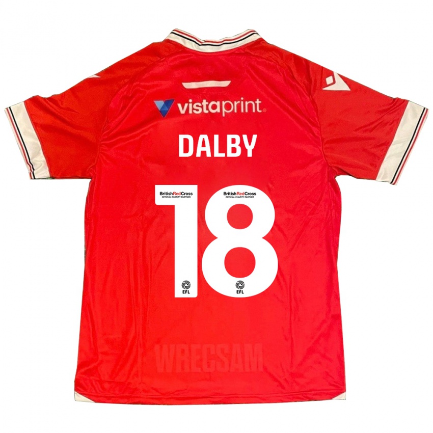 Kinder Sam Dalby #18 Rot Heimtrikot Trikot 2023/24 T-Shirt Schweiz