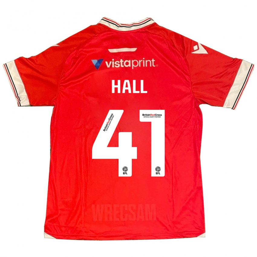 Kinder Liam Hall #41 Rot Heimtrikot Trikot 2023/24 T-Shirt Schweiz