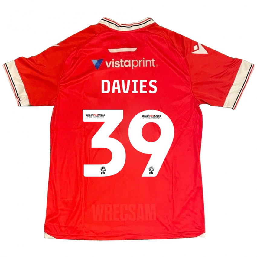 Kinder Daniel Davies #39 Rot Heimtrikot Trikot 2023/24 T-Shirt Schweiz