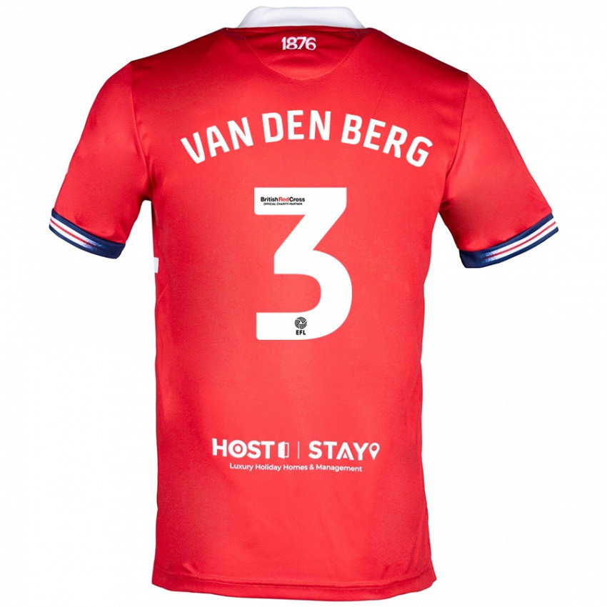 Kinder Rav Van Den Berg #3 Rot Heimtrikot Trikot 2023/24 T-Shirt Schweiz