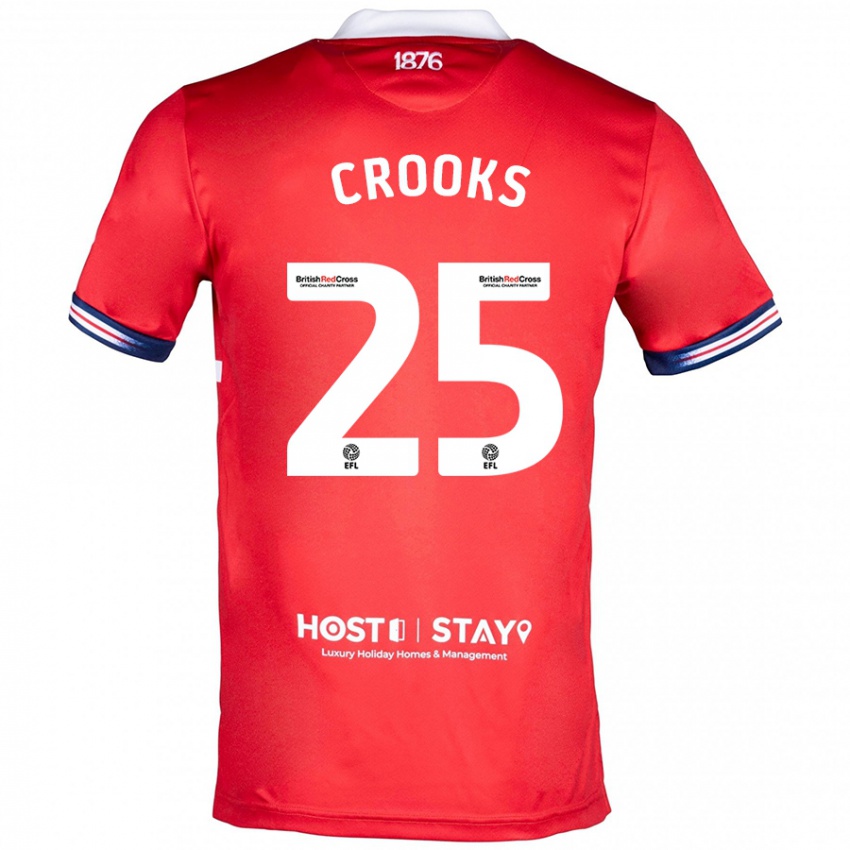 Kinder Matt Crooks #25 Rot Heimtrikot Trikot 2023/24 T-Shirt Schweiz