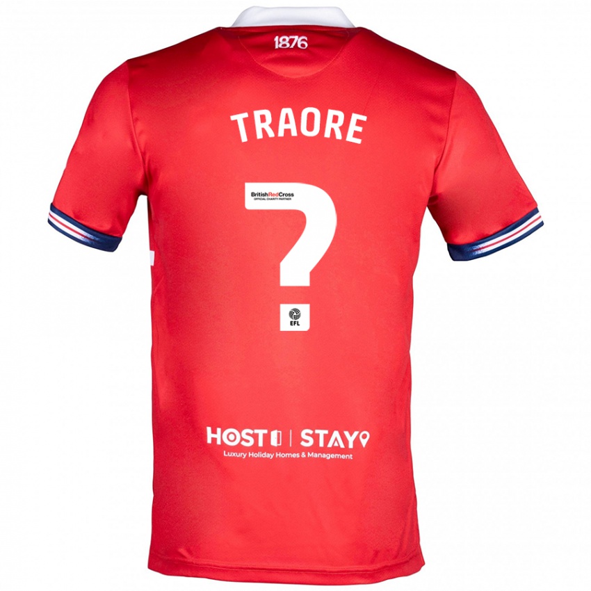 Kinder Yacou Traore #0 Rot Heimtrikot Trikot 2023/24 T-Shirt Schweiz