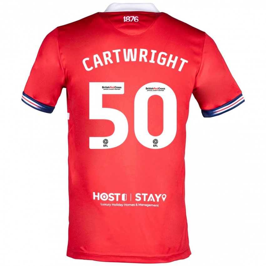 Kinder Fin Cartwright #50 Rot Heimtrikot Trikot 2023/24 T-Shirt Schweiz