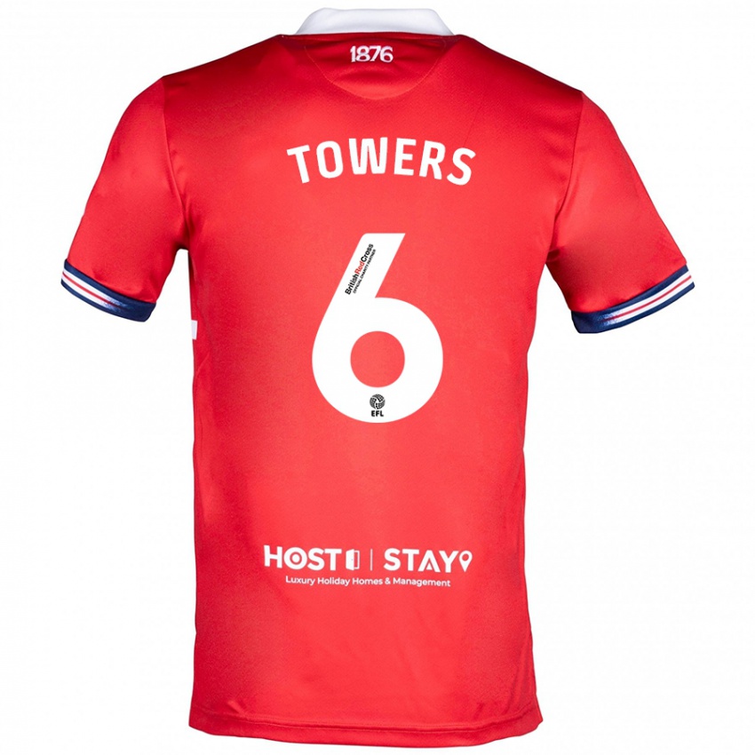 Kinder Abby Towers #6 Rot Heimtrikot Trikot 2023/24 T-Shirt Schweiz