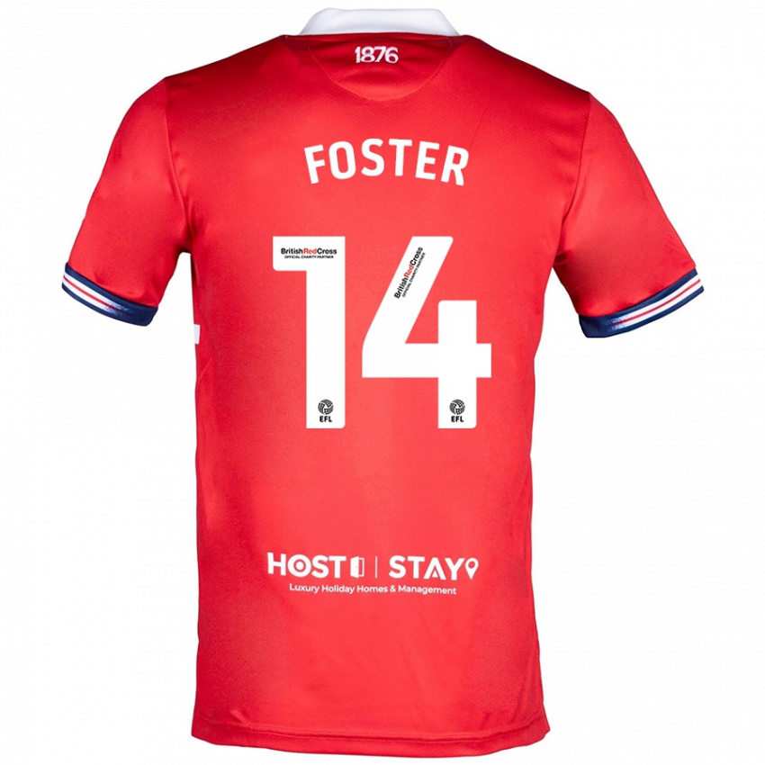 Kinder Emma Foster #14 Rot Heimtrikot Trikot 2023/24 T-Shirt Schweiz