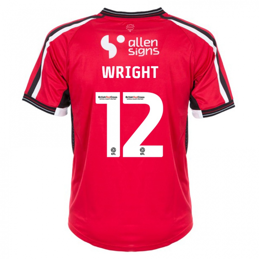 Kinder Jordan Wright #12 Rot Heimtrikot Trikot 2023/24 T-Shirt Schweiz