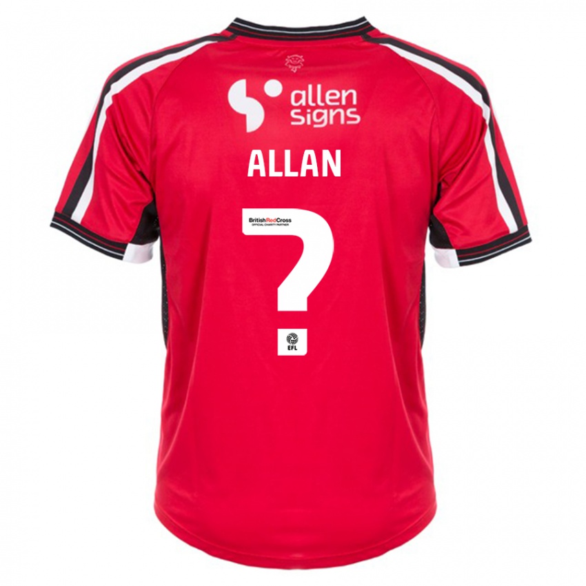 Kinder Isaac Allan #0 Rot Heimtrikot Trikot 2023/24 T-Shirt Schweiz