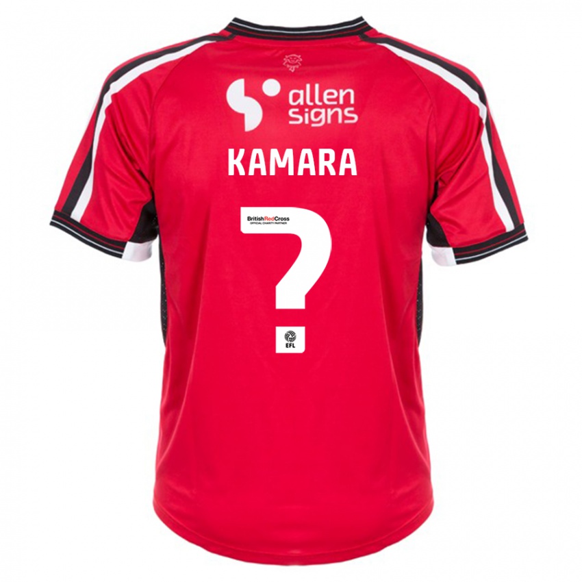 Kinder Mj Kamara #0 Rot Heimtrikot Trikot 2023/24 T-Shirt Schweiz