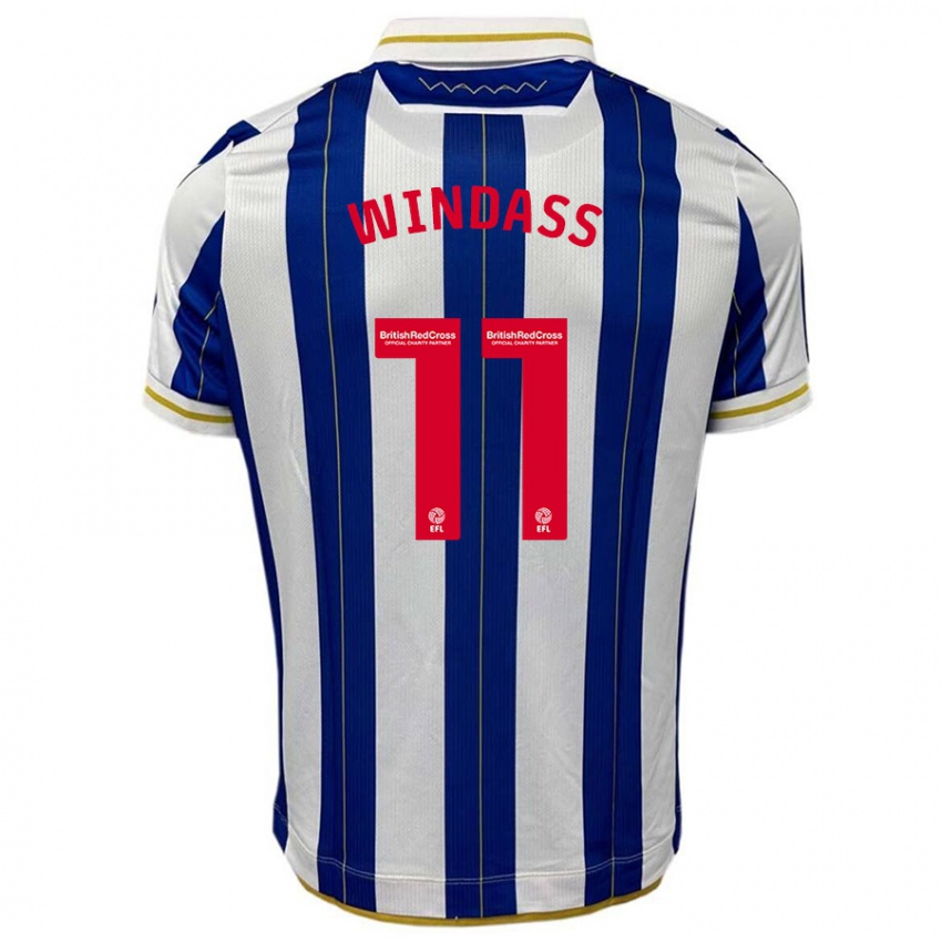 Kinder Josh Windass #11 Blau Weiss Heimtrikot Trikot 2023/24 T-Shirt Schweiz