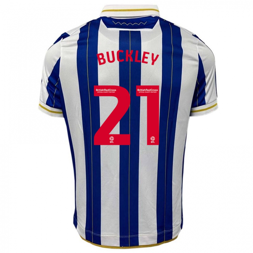 Kinder John Buckley #21 Blau Weiss Heimtrikot Trikot 2023/24 T-Shirt Schweiz