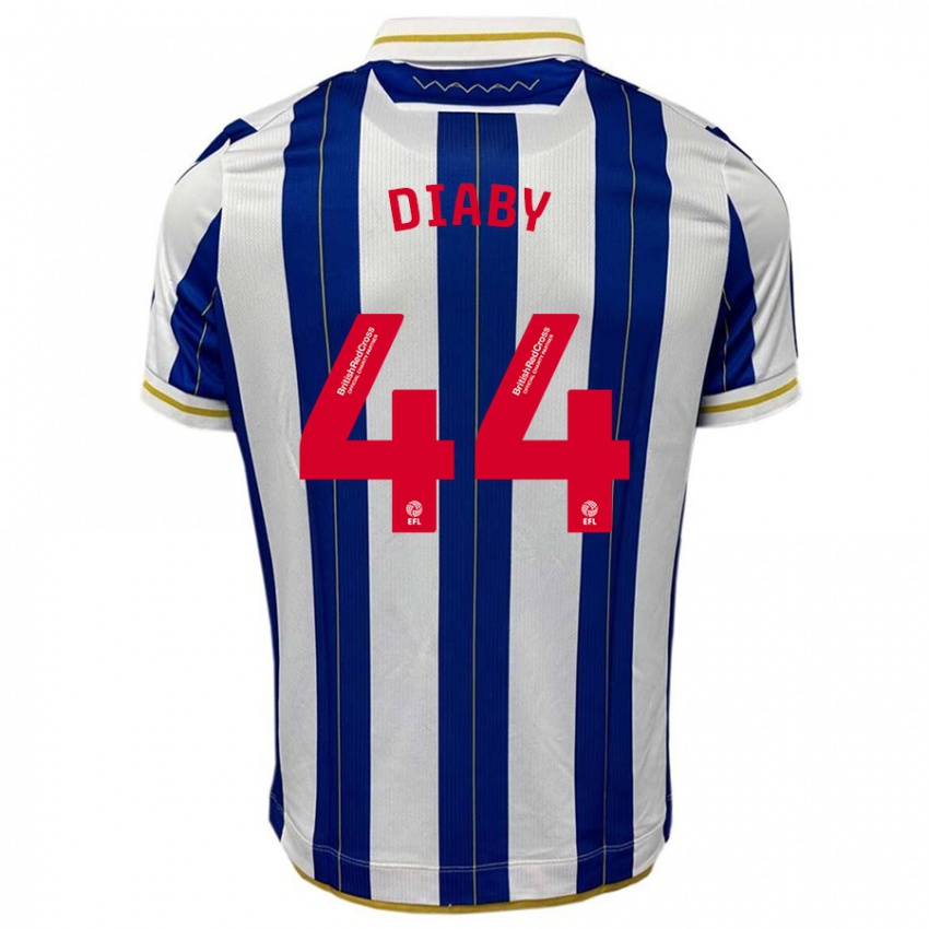 Kinder Momo Diaby #44 Blau Weiss Heimtrikot Trikot 2023/24 T-Shirt Schweiz