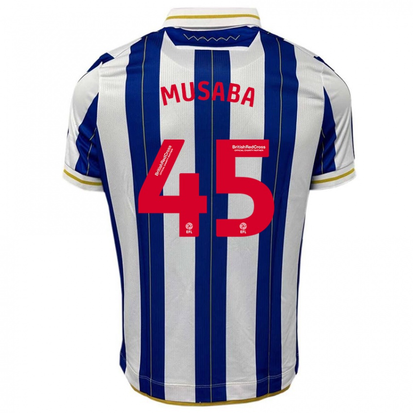 Kinder Anthony Musaba #45 Blau Weiss Heimtrikot Trikot 2023/24 T-Shirt Schweiz