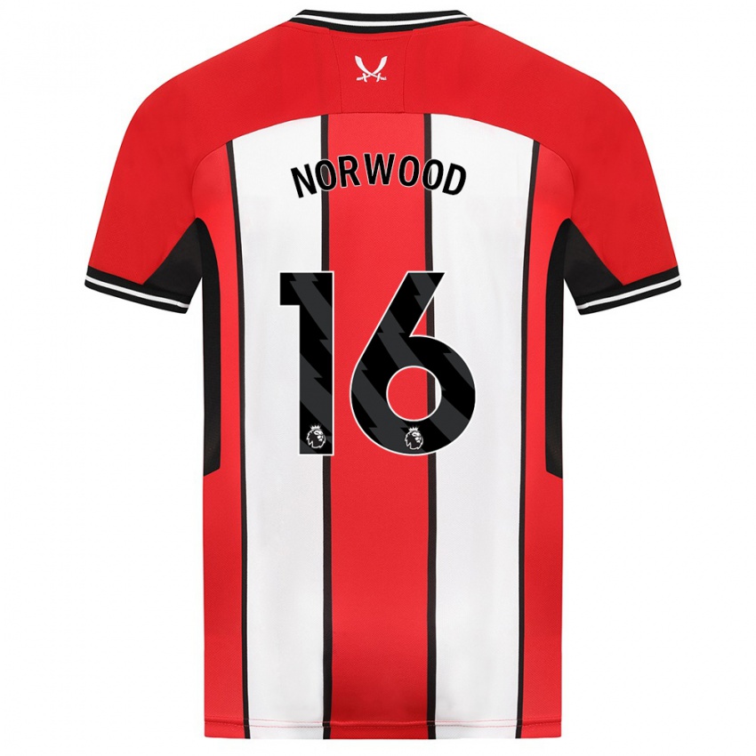 Kinder Oliver Norwood #16 Rot Heimtrikot Trikot 2023/24 T-Shirt Schweiz