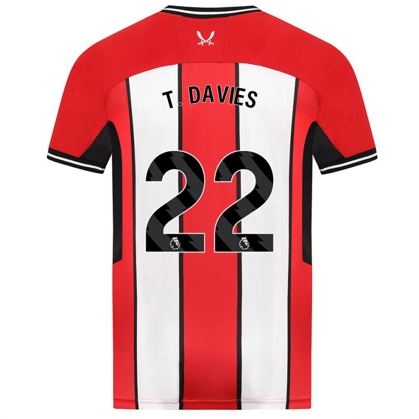 Kinder Tom Davies #22 Rot Heimtrikot Trikot 2023/24 T-Shirt Schweiz