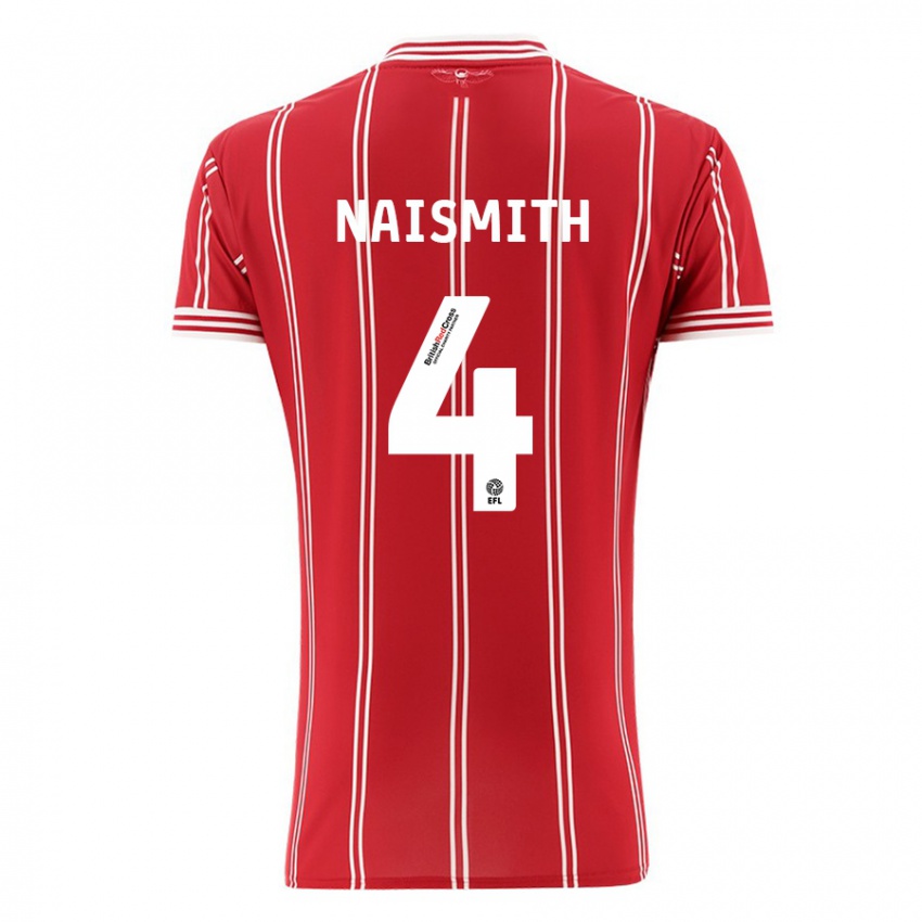 Kinder Kal Naismith #4 Rot Heimtrikot Trikot 2023/24 T-Shirt Schweiz